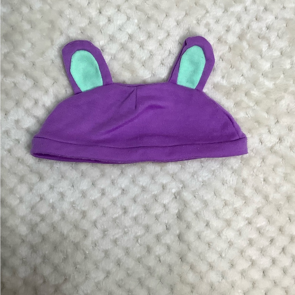 Purple Bunny Ear Doll Hat for 18” Doll